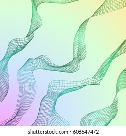 Abstract colorful background with grid lines. Vector illustration