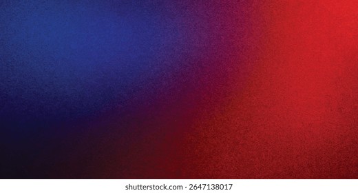 Abstract colorful background with a grunge texture, featuring a vintage blue and red pattern on an aged, rough canvas	