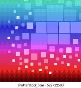 Abstract colorful background. Halftone flat mosaic.