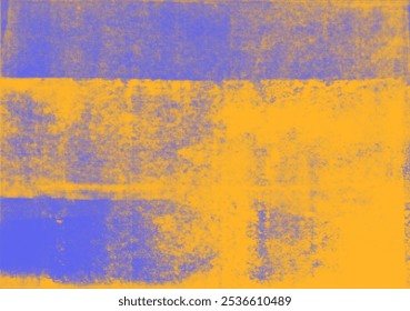 Abstract colorful background with halftone gradient and grunge texture. Hand drawn yellow and blue dotted texture, square pixel dot cartoon background. Grain noise halftone or grainy wallpaper.