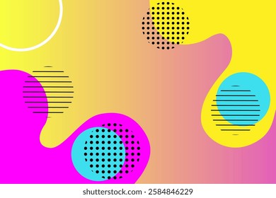 abstract colorful background with hand drawn circles. vector.