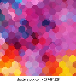 abstract colorful background with hexagon