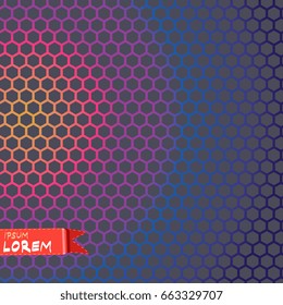 Abstract colorful background with hexagons