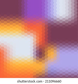 Abstract colorful background of hexagons. Vector illustration