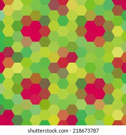 Abstract colorful background of hexagons. Vector illustration