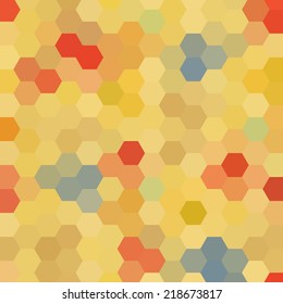 Abstract colorful background of hexagons. Vector illustration