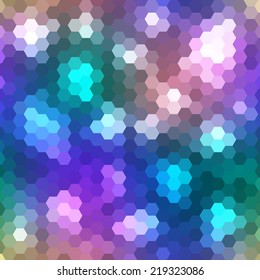 Abstract colorful background of hexagons. Vector illustration