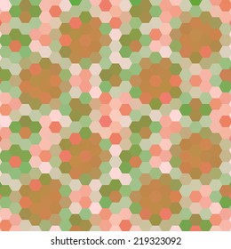 Abstract colorful background of hexagons. Vector illustration
