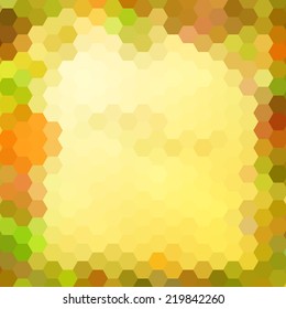 Abstract colorful background of hexagons. Vector illustration
