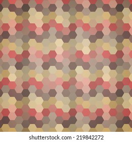 Abstract colorful background of hexagons. Vector illustration