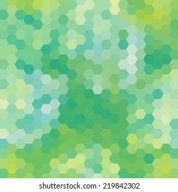 Abstract colorful background of hexagons. Vector illustration