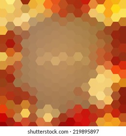Abstract colorful background of hexagons. Vector illustration