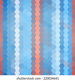 Abstract colorful background of hexagons. Vector illustration