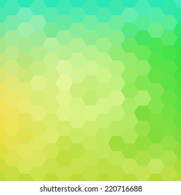 Abstract colorful background of hexagons. Vector illustration