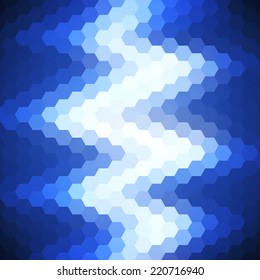 Abstract colorful background of hexagons. Vector illustration