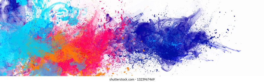 Abstract colorful background, Holi for color festival of India celebration 