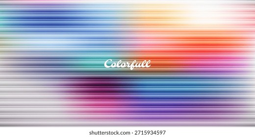 Abstract colorful background with horizontal lines and blurred light effects creating a vibrant and dynamic visual experience