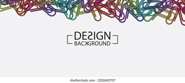 Abstract Colorful Background Layout Banners Design. Paperclips. Horizontal Poster, Greeting Card, Header For Website 2