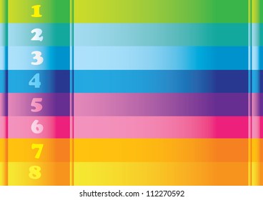 Abstract colorful background layout with number options