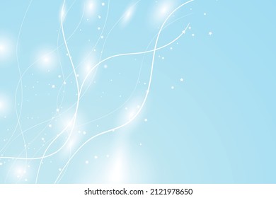 Abstract colorful background with light lines, stars, gradient waves, geometric shapes, dynamical forms. Design for poster, banner, card. Vector rainbow illustration.