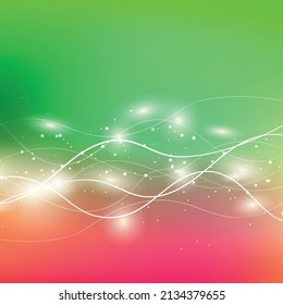 Resumen de fondo colorido con líneas claras, estrellas, ondas degradadas, formas geométricas, formas dinámicas. Diseño para afiches, pancartas, tarjetas. Ilustración vectorial del arco iris.