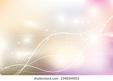 Abstract colorful background with light lines, stars, gradient waves, geometric shapes, dynamical forms. Design for poster, banner, card. Vector rainbow illustration.