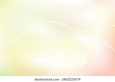 Abstrakter bunter Hintergrund mit Lichtlinien, Sternen, Farbverlauf-Wellen, geometrischen Formen, dynamischen Formen. Design für Poster, Banner, Karte. Vektorgrafik mit Regenbogen.