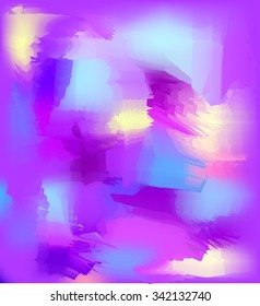 Abstract colorful background with lilac spots. Bright glowing stained blue purple vector background.