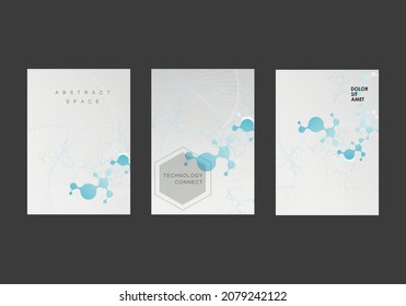 Abstract colorful background with lines and circles. Web, network, computer, connect and technology concepts. Futuristic Vector illustration.