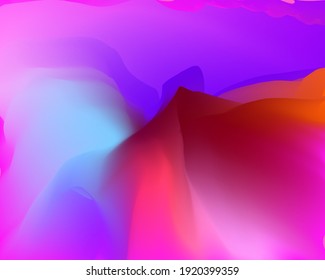 Abstract colorful background. Liquid doodle colorful waves. Mixing color paints. Unique bright patterns in hippie style. Vector template for web design.