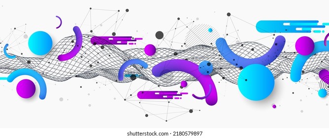 Abstract colorful background. Liquid dynamic flow. Trendy fluid cover design.