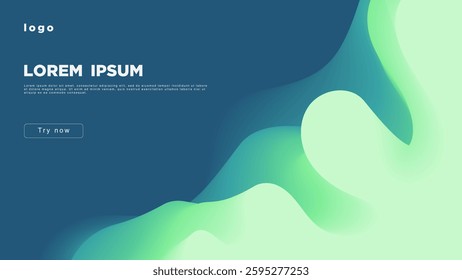 Abstract colorful background with a liquid gradient element.