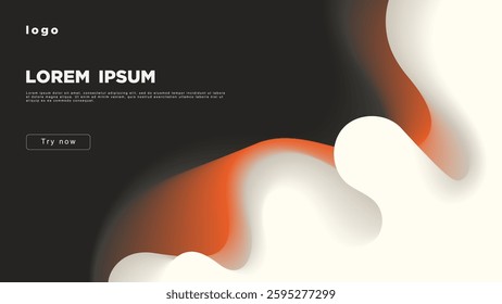 Abstract colorful background with a liquid gradient element.