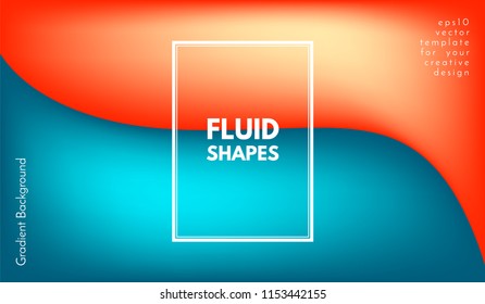 Abstract Colorful Background with Liquid Shapes. Trendy Fluid Gradients. Bright 3d Composition. Eps10 Vector Illustration. Abstract Background with Glow Effect for Cover, Brochure, Business Design.