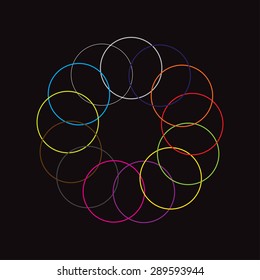 Abstract colorful background. Logo circles design. Illustration




