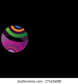 Abstract Colorful Background. Logo Design. Black Background 




