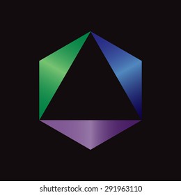 Abstract colorful background. Logo design. Black background 