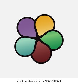 Abstract colorful background. Logo design. Stock vector illustration. 