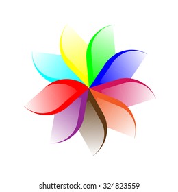 Abstract colorful background logo design stock vector illustration. White background 