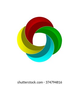 abstract colorful background logo design vector
