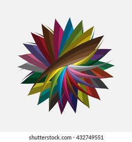 abstract colorful background. logo design. gray background.
