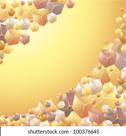 Abstract colorful background made of dices of different size. Good for some scientific occasion
