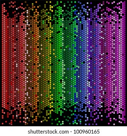 Abstract colorful background made from hexagons, vector