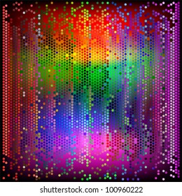 Abstract colorful background made from hexagons, vector