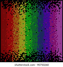 Abstract colorful background made from hexagons, vector