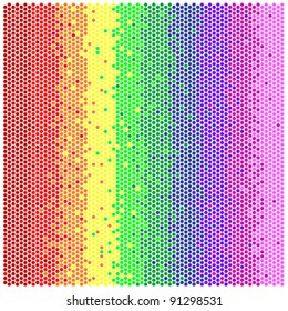 Abstract colorful background made from hexagons, vector