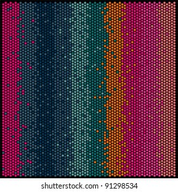 Abstract colorful background made from hexagons, vector
