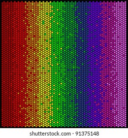 Abstract colorful background made from hexagons, vector