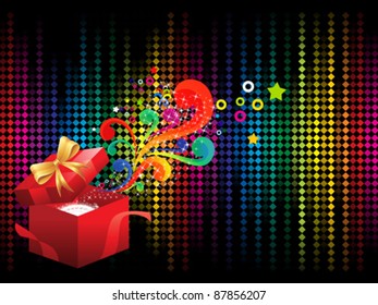 abstract colorful background with magic box vector illustration