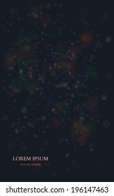 Abstract Colorful Background with Magic Particles. Vector
